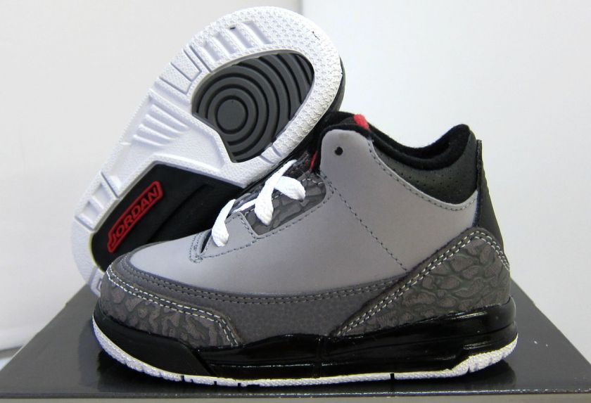 NEW BABY JORDAN 3 RETRO STEALTH [832033 003] TODDLERS  