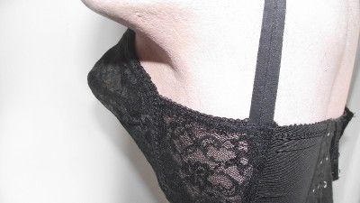 E6) NEW old stock Vintage Pointy bullet Bra BLACK or WHITE LACE+New 