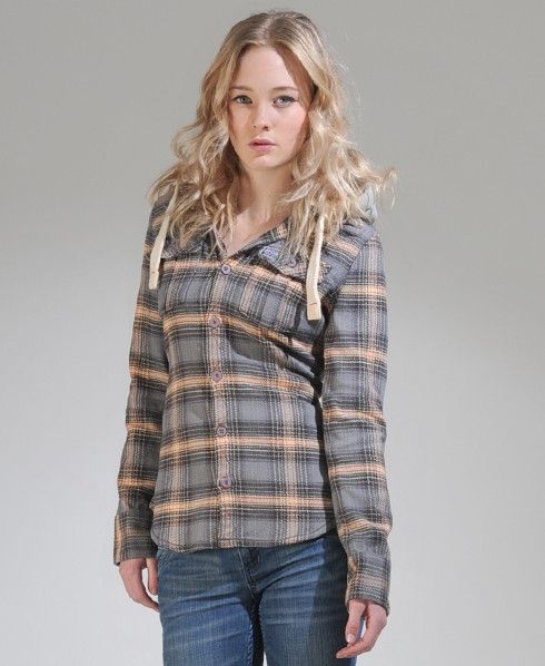 New Womens Superdry Lumberjack Hoodie Jacket ref BP MP691/1395  