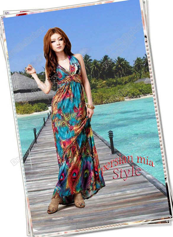 Women Sexy Summer Long Maxi Dress Beach Cocktail Evening Dress Skirt 