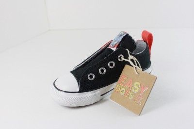   SIMPLE SLIP BLACK/ORANGE INFANT TODDLER DR SEUSS SHOE SNEAKER SIZE 4