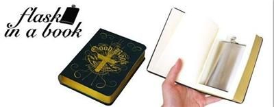 Suck UK Good Book Secret Flask Stash Stainless Steel Concealed in 