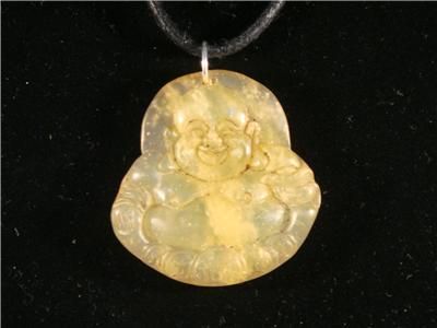 Green Jade Buddha Pendant Luck Fortune Budai Hotei  