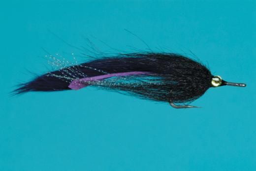 DEVIL BUNNY STREAMERS/PIKE FLY PURPLE/BLACK SIZE 3  