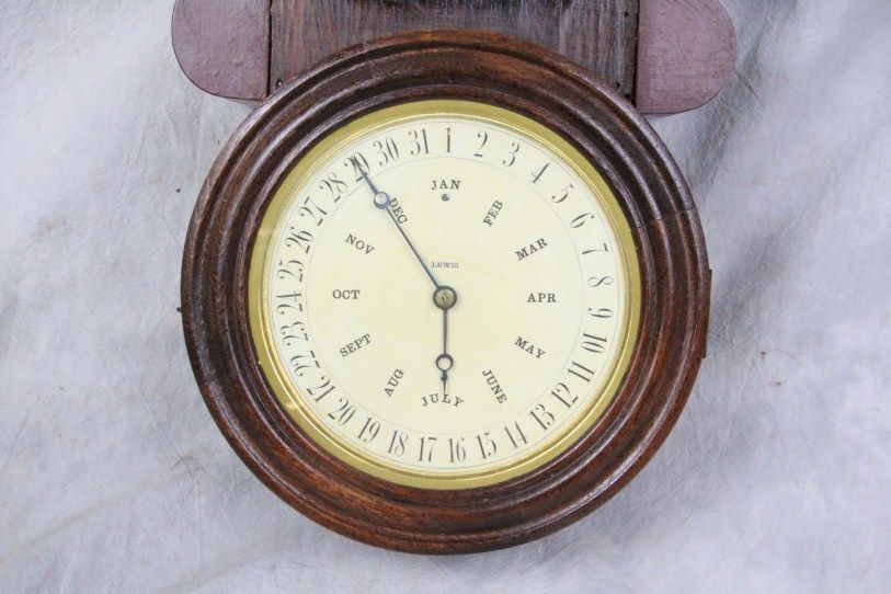   AMERICAN RARE 1860s ELIAS BURWELL / LEWIS PERPETUAL CALENDER CLOCK