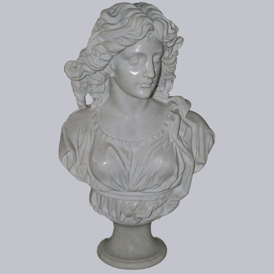 Marble Lady Bust Sculpture  