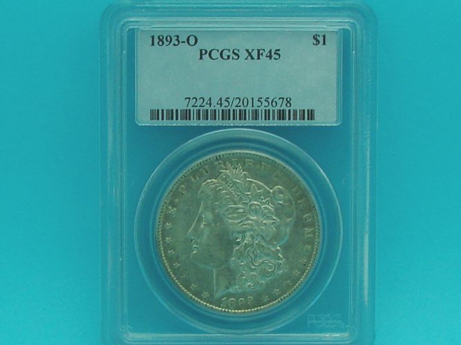 PCGS Certified 1893 O Morgan Silver Dollar $1 Coin XF45  