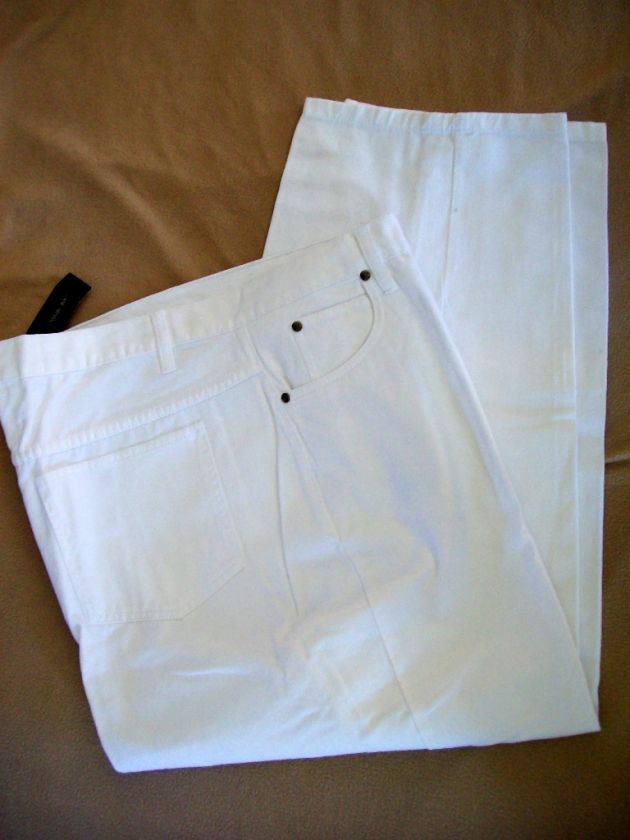 LANE BRYANT VENEZIA WOMAN WHITE JEANS SZ 36W *NEW  