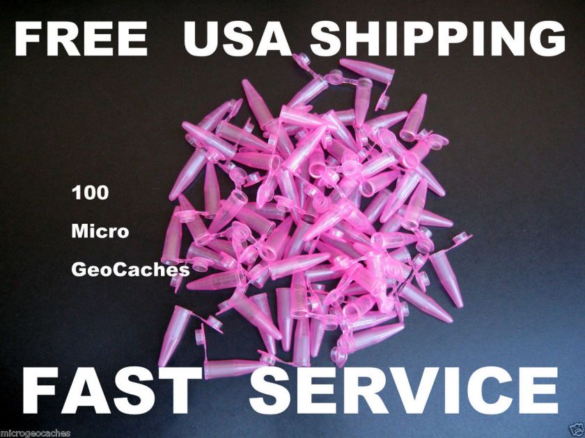 100 MICRO Geocache Geocaching Containers Bison Tubes Cache Capsules 