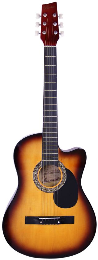   38 Inch Cutaway Acoustic Guitar   Sunburst 815584012338  