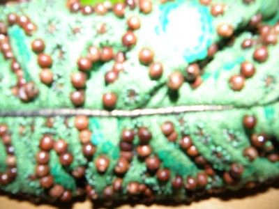 Jamie Puech Green Fabric Bag w/ Beads  