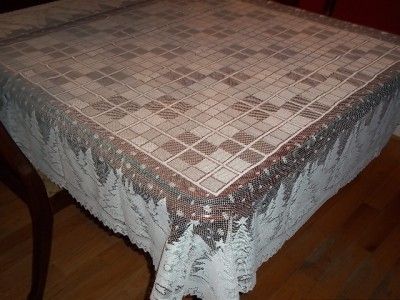 WHITE LACE TABLECLOTH SQUARE 60 X 60 WTCW179  