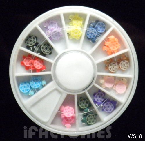 Nail Art Cartoon Fimo Tortoise Wheel Slice Wheel Decoration Acrylic 