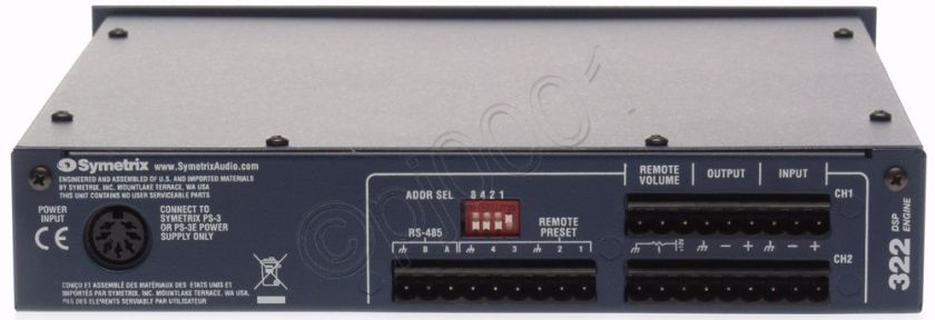 Symetrix 322 Digital Dynamics Processor DSP AGC RS 232  