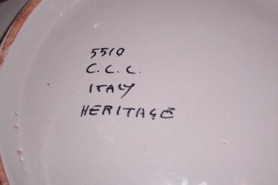 HERITAGE LARGE EAGLE CERAMIC POTTERY BOWL ITALY  