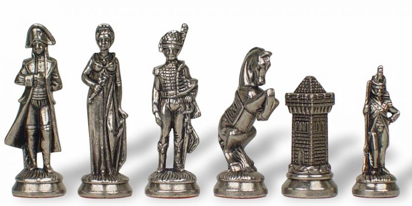 Italfama Napoleone Napoleon Metal Chess Pieces Set  