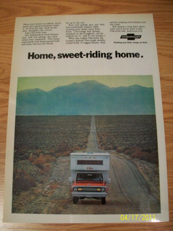 1970 AD CHEVT CHEVROLET PICKUP TRUCKS OLD RARE  