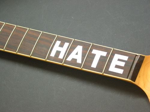   THOMSON THOMPSON SLIPKNOT CUSTOM BC RICH HATE GUITAR MOP DECAL INLAY