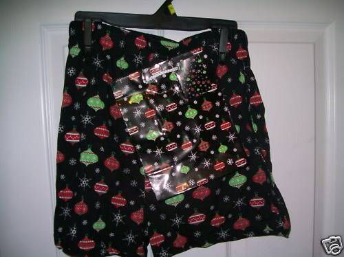 Christmas Decorations Pajama PJ Boxer Sleep Shorts Mens Size XL XLarge 