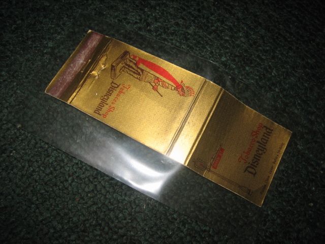 VINTAGE Matchcover DISNEYLAND TOBACCO SHOP Matchbook  