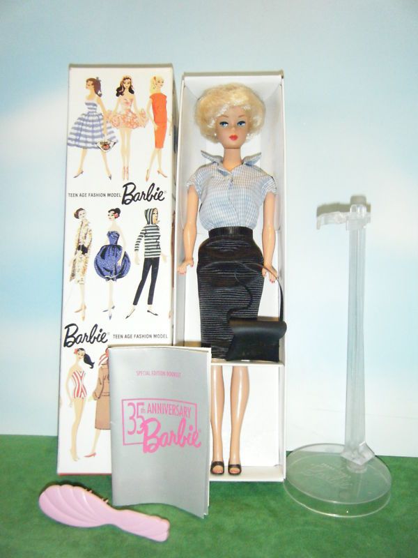 SILKEN FLAME REPRO BARBIE DOLL FASHION BOX & STAND  