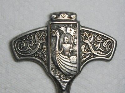 Vintage 1950s Kongetinn Pewter HS Hardanger Silver Co. Viking 