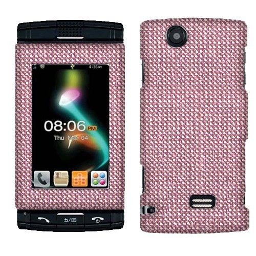 New For AT&T Sharp STX 2 FX Phone Pink Crystal Full Bling Stone Hard 