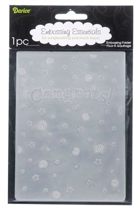 Darice 4x6 Embossing Folder ~CONGRATS~ CardMaking Craft  