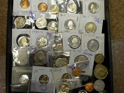 ASSORTED MODERN PROOF COIN LOT  50 COINS TOTAL  ID#T168  