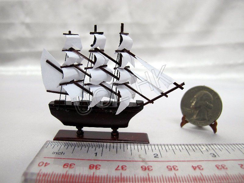 Miniature little clipper ship finished in MH  