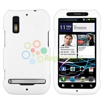 New Strong White RUBBERIZED HARD CASE COVER FOR MOTOROLA Photon 4G 