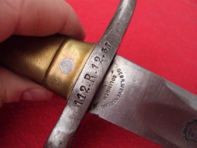 RARE WWI German M1871 COMBAT matching numbers sword bayonet  