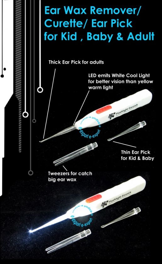 Ear Wax Remover/Curette/Ear Pick LED Kid Baby Adult NEW  