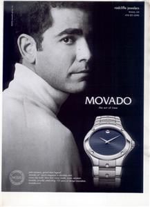 PETE SAMPRAS MOVADO WATCH AD  