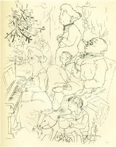 GEORGE GROSZ 1939 PRINT HELIGE NACHT DADA Christmas  