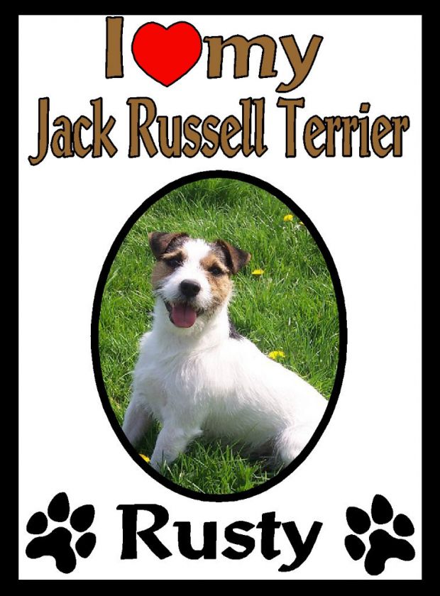 Love My Jack Russell Terrier Dog Personalized Kitchen Magnet Gift 