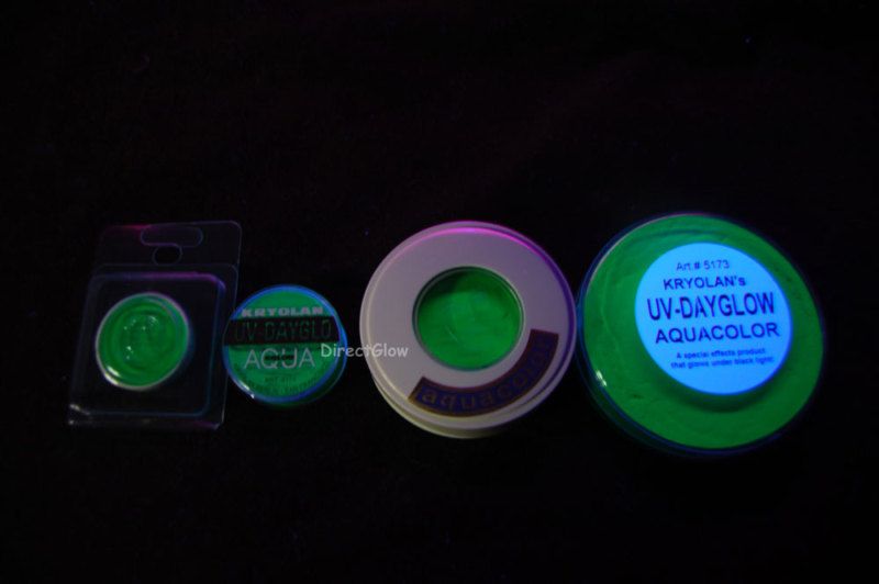 Kryolan UV Dayglow AquaColor Eyeshadow Make Up  GREEN  738435651886 