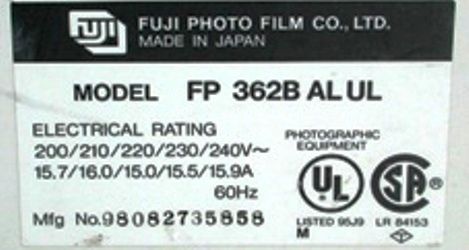 Fuji FujiFilm MiniLab FP362BAL Optical Film Processor  