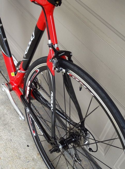 NEW RIDLEY CARBON COMPOSITE TRIPLE ALLOY 105 FSA 54CM RED LARGE PICS 