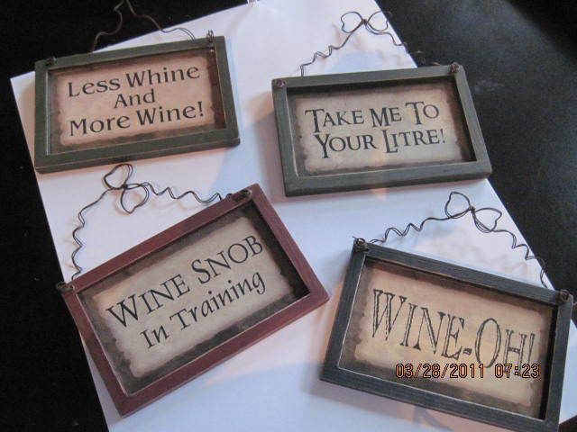   Signs  Cute to attach to wine bottle for gift  Unique gift idea  