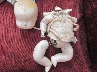   Vintage Doll 5 pc Lot TLC Projects   Hug Me Baby Regal 1920s,Patsy