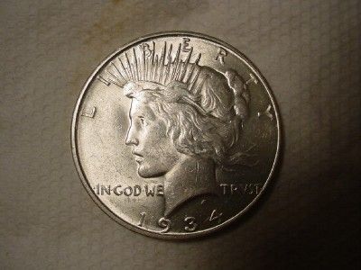 1934 D SILVER PEACE DOLLAR  