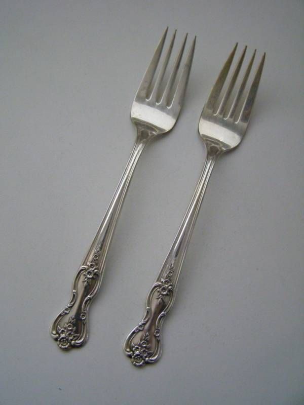 Wm Rogers Intl Inspiration Magnolia Salad Forks, SLVP  