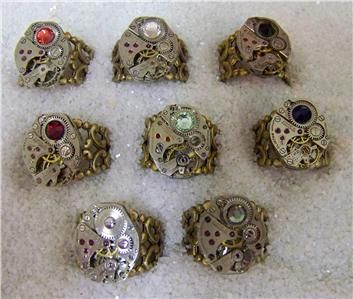 STEAMPUNK Vintage Watch Neo Victorian COLOR Choice Ring  