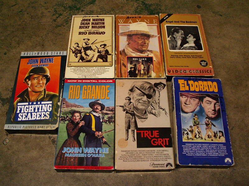 JOHN WAYNE COLLECTION LOT OF 7 VHS TAPES CLASSICS  