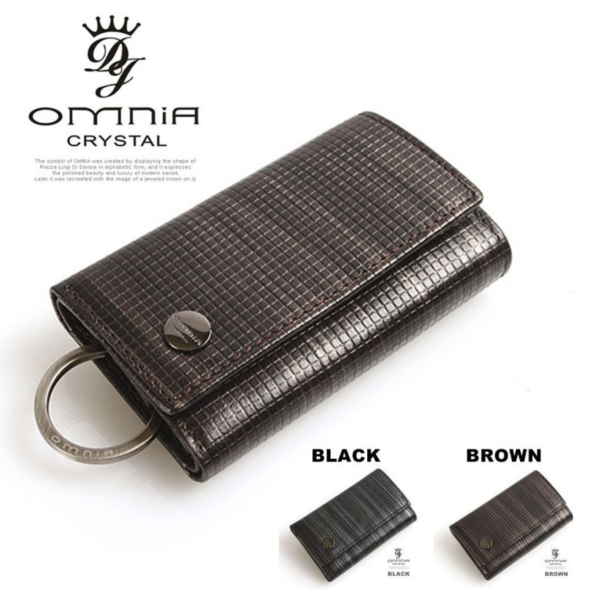 Mens & Womens Genuine Leather Key Chain Holder Case Wallet Black Brown 