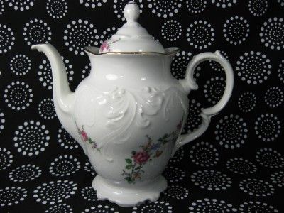 Wawel Pink Rose Garden Coffee Pot Made in Poland  