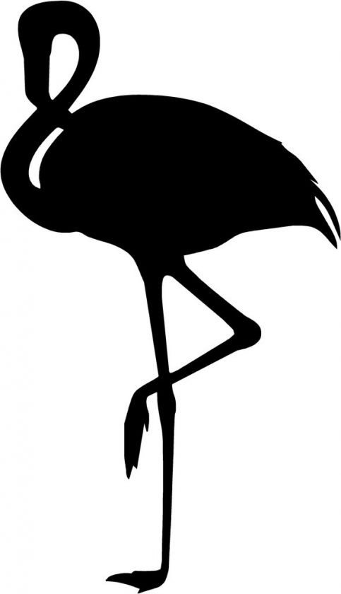 Flamingo Decal 3.75x6.5 choose color  