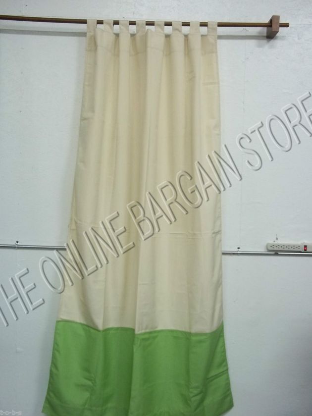 Ballard Designs Outdoor Curtains Drapes Panels bordered pole top 50x84 