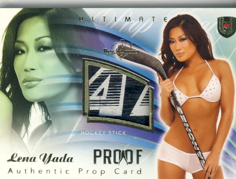 Lena Yada 2009 Benchwarmer HOCKEY STICK PROP Proof  